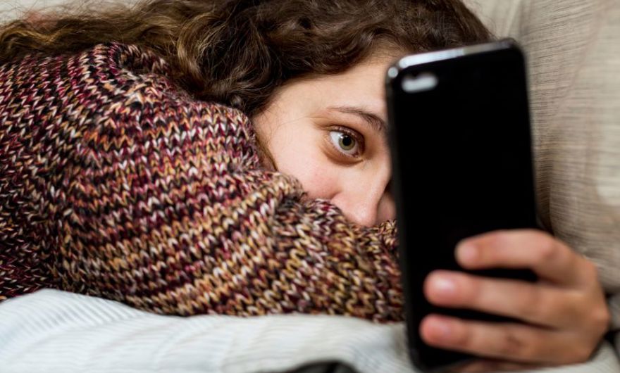 Girl using a mobile phone